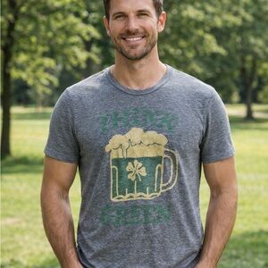 Lucky Brand Think Green T-Shirt Crew Neck Men’s M St. Patty’s Day Beer Clover